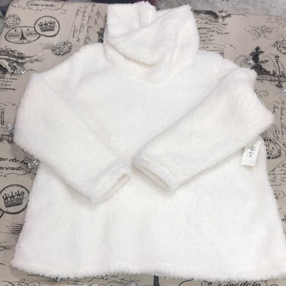 Style & Co Plus Size Cowlneck Faux Sherpa Sweater - Picture 2 of 6